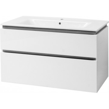 Тумба подвесная Cerutti SPA Романья grey 105 с умывальником Этна 105