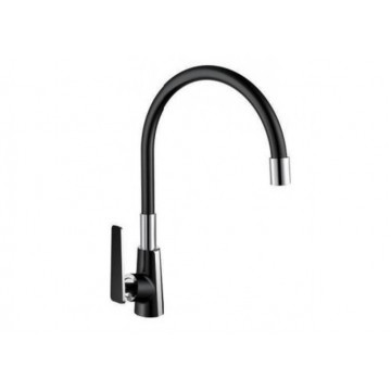 Смеситель для кухни Frap F4457 с гибким изливом черный/хром