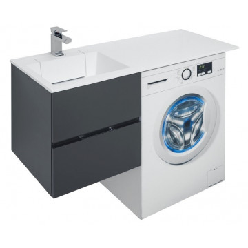 Тумба с раковиной Aquanet Алвита 120 L 243777 Серый антрацит