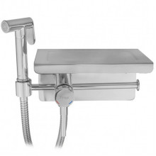 Гигиенический душ со смесителем, полкой и бумагодержателем Frap F7516