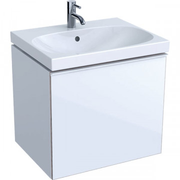 Тумба подвесная Geberit Acanto 60 500.609.01.2, глянцевое стекло/белое 