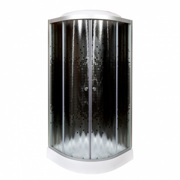 Душевая кабина Deto L 801 с гидромассажем BLACK 100x100