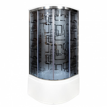 Душевая кабина Deto BМ4590 стандартная BLACK 90x90