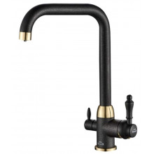 Смеситель для кухни Zorg SH 725 BLACK BR черный металлик/бронза