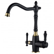 Смеситель для кухни Zorg SH 812 BLACK BR черный металлик/бронза