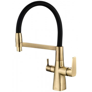 Смеситель для кухни Zorg SH 818-6 BRONZE бронза/черный