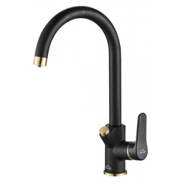 Смеситель для кухни Zorg SH 901 BLACK BR черный металлик/бронза