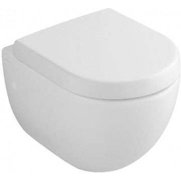 Чаша унитаза подвесная Villeroy & Boch Subway 2.0 5606R0R1 с горизонтальным выпуском безободковый(укороченная база) CeramicPlus