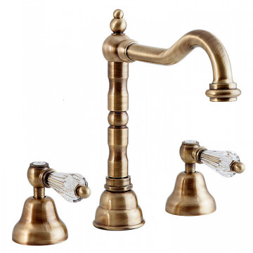 Смеситель для раковины Caprigo Adria Swarovski 01-021-vot бронза