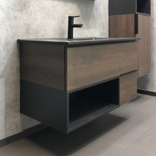 Тумба с раковиной Comfortу Франкфурт-90 00-00002048 дуб шоколадно-коричневый