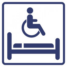 Визуальный знак - Комната длительного отдыха для инвалидов 150х150, полистирол