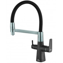 Смеситель для кухни Zorg Steel Hammer SH 818-6 BLACK CR черный/хром