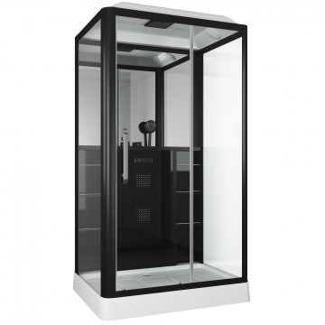 Душевая кабина Grossman GR-227L левая 90х120 черный