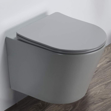  Унитаз подвесной Comforty 105MH 00-00007649 безободковый светло серый матовый