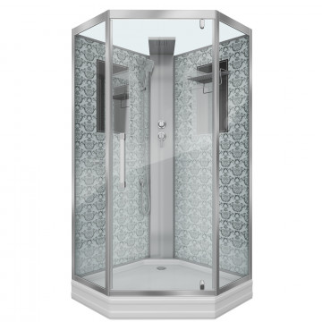 Душевая кабина Niagara Luxe NG-7799WBK 90x90 хром