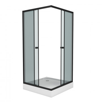 Душевой уголок Niagara Eco NG-009-14QT 90х90 черный/тонированное