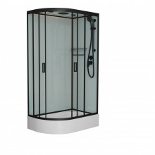Душевая кабина Frank F412/1R Black правая 120х80
