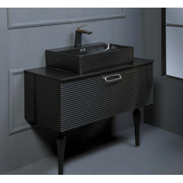 Тумба под раковину Armadi Art Vallessi Avantgarde Linea 842-100-BCR черный/хром