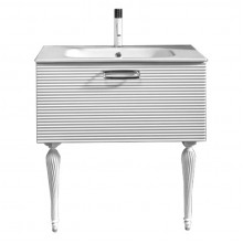 Тумба под раковину Armadi Art Vallessi Avantgarde Linea 842-080-WCR белый/хром