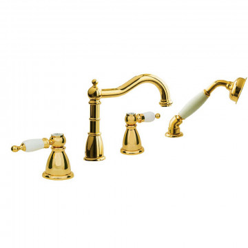 Смеситель на борт ванны Boheme Oro 395 золото