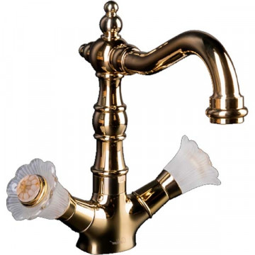 Смеситель для раковины Boheme Camelia 292 золото