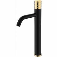 Смеситель для раковины Boheme Stick 122-BG черный/золото