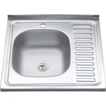 Кухонная мойка Melana MLN-6060L 0,8/180 хром матовый