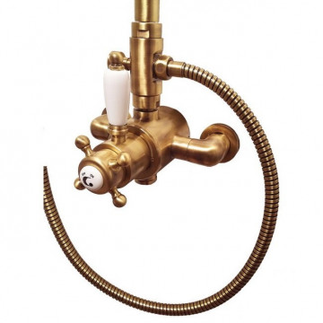 Смеситель для душа Gattoni Termostatici TSRE940V0br с термостатом бронза