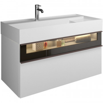 Тумба с раковиной Burgbad Yumo SFKL102 F3193 G0179 C0001*1 белый