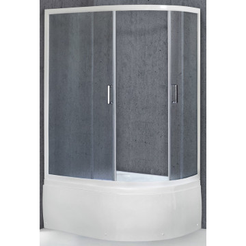 Душевой уголок Royal Bath RB8120BK-C-L (матовое) левый