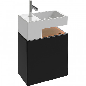 Тумба с раковиной Jacob Delafon Terrace EB1178-274+EGA012-00 50x30 черный