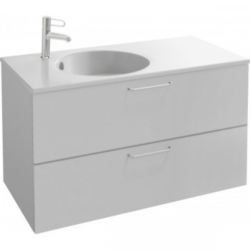 Тумба с раковиной Jacob Delafon Odeon Rive Gauche EB2524-R5-N18/EXAU112-Z-00 белый/ручки хром