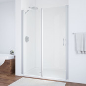 Душевая дверь в нишу Vegas Glass EP-F-1 130 07 01 L матовый хром/прозрачное