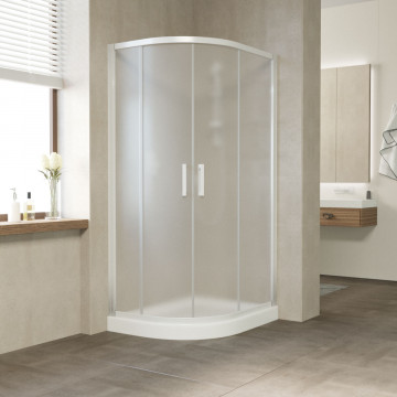 Душевой уголок Vegas Glass ZS-F 90*80 01 10 белый/сатин