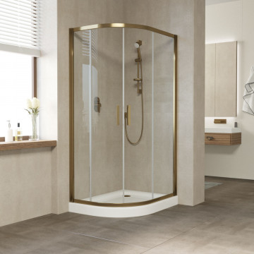 Душевой уголок Vegas Glass ZS-F 100*80 05 01 бронзовый/прозрачное