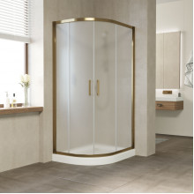 Душевой уголок Vegas Glass ZS-F 100*90 05 10 бронзовый/сатин