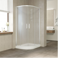 Душевой уголок Vegas Glass ZS-F 110*100 01 10 белый/сатин
