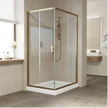 Душевой уголок Vegas Glass ZA-F 90*80 05 01 бронзовый/прозрачное