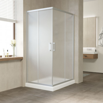 Душевой уголок Vegas Glass ZA-F NOVO 110*90 07 10 матовый хром/сатин