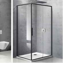 Душевой уголок Vincea Slim VSR-2SL8010CLB-R 100x80 правый черный матовый/прозрачное