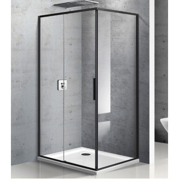 Душевой уголок Vincea Slim VSR-2SL9012CLB-L 120x90 левый черный матовый/прозрачное
