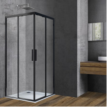 Душевой уголок Vincea Soft VSS-3SO100CLB 100x100 черный матовый/прозрачное