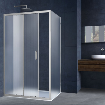 Душевой уголок Vincea Alpha VSR-3AL8011MT 110x80 хром/текстурное