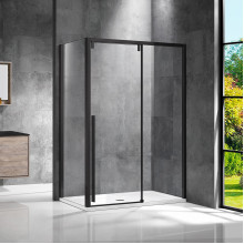 Душевой уголок Vincea Lugano VSR-1L9014CLB-1 140x90 черный/прозрачное