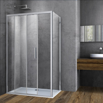 Душевой уголок Vincea Soft VSR-3SO8011CL 110x80 хром/прозрачное
