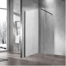 Душевая перегородка Vincea Walk-In VSW-1H900CLB матовый черный/прозрачное