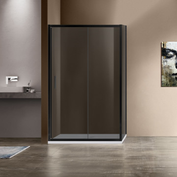 Душевой уголок Vincea Garda VSR-1G9012CGB 120x90 черный/тонированное