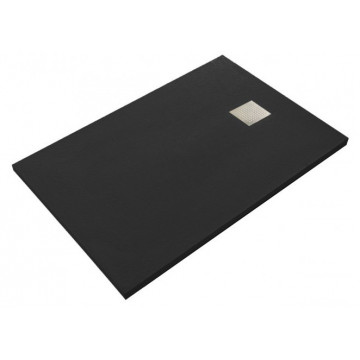 Поддон для душа из искусственного камня Vincea VST-2SR28010B 80x100 черный матовый