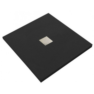 Поддон для душа из искусственного камня Vincea VST-2SR29090B 90x90 черный матовый