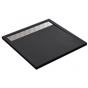 Поддон для душа из искусственного камня Vincea VST-2SR39090B 90x90 черный матовый